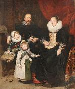 Zelfportret van de kunstenaar en zijn familie